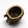 3D Lion King Head Alloy Beads PALLOY-F042-01AB-2