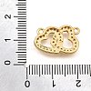 Brass Micro Pave Clear Cubic Zirconia Pendants KK-U065-14G-3