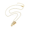 Brass Micro Pave Cubic Zirconia Letter Pendant Necklaces LS-KK-Z069-01G-F-2