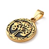 201 Stainless Steel Enamel Pendants STAS-U053-03G-2