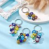 Handmade Evil Eye Lampwork Beads Keychain KEYC-JKC00511-2