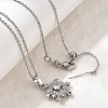 Christmas Snowflake Brass Micro Pave Cubic Zirconia Pendants Necklaces NJEW-L468-01P-A01-1