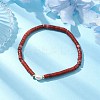 Natural Red Jasper and Pearl Beads Btacelets BJEW-JB10681-06-2