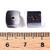 Frosted Glass Beads with Golden Glitter Powder DGLA-NH001-8mm-01B-3
