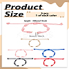 5Pcs 5 Colors Adjustable Braided Nylon Cord Bracelet Making MAK-LP0001-05-2