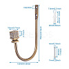 Zinc Alloy U Shape Hook Hangers Curtain SW-TAC0002-08B-3