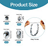 80pcs 4 styles Opaque Two Tone Imitation Jade Acrylic Beads OACR-TA0002-73-4