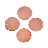 Spray Painted Natural Capiz Shell Disc Links Connector Charms SSHEL-T017-32E-1