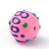 Opaque Painted Glass Beads GLAA-B001-01H-3