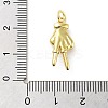 Rack Plating Palm Brass Micro Pave Cubic Zirconia Pendants KK-E102-18G-05-3