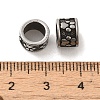 Column with Paw Print 304 Stainless Steel European Beads LS-STAS-E215-02AS-3