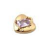 Brass with Cubic Zirconia Charms KK-Z131-17G-2