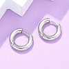 Tarnish Resistant 304 Stainless Steel Huggie Hoop Earrings EJEW-F111-14mm-P-5