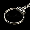 Natural Quartz Crystal Heart with Wing Pendant Keychain G-Z033-04P-03-3