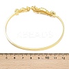 Marine Organism Brass Cuff Bangles for Women BJEW-D368-03N-G-5