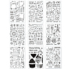 Globleland 9 Sheets 9 Style PVC Plastic Stamps DIY-GL0002-96-8