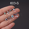 316L Surgical Stainless Steel Micro Pave Cubic Zirconia Cartilage Earrings WG7DF17-08-1