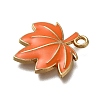 Thanksgiving Day Theme Rack Plating Alloy Enamel Pendants ENAM-S021-05G-F-2