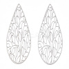 Rack Plating Brass Filigree Pendants KKC-T001-68P-2