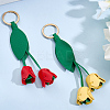 2Pcs 2 Colors Imitation Leather Key Hanging Decoration FIND-GF0008-34-7