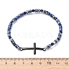 Natural Lapis Lazuli Beads Stretch Bracelets BJEW-F493-07EB-5