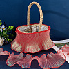 10 Yards Mermaid Color Polyester Pleated Lace Trim Ribbon DIY-WH0419-43F-4