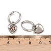 316 Surgical Stainless Heart Hoop Earrings EJEW-C160-16-3