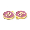 Golden Plated Alloy Enamel Charms ENAM-XCP0001-13B-3