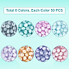 400Pcs 8 Colors Opaque Baking Paint Glass Beads Strands EGLA-PH0001-28-6