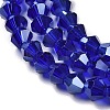 Transparent Electroplate Glass Beads Strands GLAA-F029-4mm-A06-3