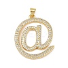 Brass Micro Pave Cubic Zirconia Pendants KK-S526-13G-C-1