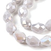 Opaque Solid Color Electroplate Glass Beads Strands X-EGLA-N013-P6mm-B05-3