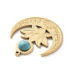 Synthetic Turquoise Pendants STAS-I327-18G-2