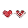 Brass Pave Cubic Zirconia Connector Charms KK-L208-04P-04-1