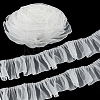 Polyester Pleated Lace Ribbon OCOR-WH0078-132B-1