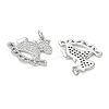 SHEGRACE Brass Micro Pave Cubic Zirconia Pendants XGRQ3D505-495P-2