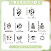 150pcs 5 styles Tibetan Style Zinc Alloy European Large Hole Beads FIND-PH0023-70-2