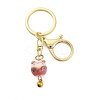 Fortune Cat Porcelain Pendant Keychain KEYC-G064-03E-1