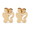 PVD Vacuum Plating 304 Stainless Steel Stud Earrings for Women EJEW-A048-48F-G-1