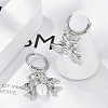 304 Stainless Steel ABS Imitation Pearl Hoop Earrings EJEW-M070-19P-5