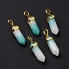 Natural White Jade Pointed Pendants G-K329-31G-2