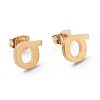 Ion Plating(IP) 304 Stainless Steel Stud Earrings STAS-Z028-A-21G-1