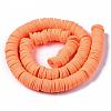 Flat Round Handmade Polymer Clay Beads CLAY-R067-12mm-11-3
