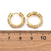 Brass Micro Pave Clear Cubic Zirconia Hoop Earrings EJEW-R025-17G-5