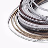 Braided Flat Single Face Imitation Leather Cords X-LC-T003-01-M-1