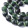 Natural Rudy in Zoisite Beads Strands G-E560-T01-3