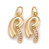 Rack Plating Eco-friendly Brass Micro Pave Clear Cubic Zirconia Pendants KK-D072-01G-R-NR-1