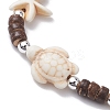 Coconut Braided Bead Bracelets BJEW-JB10078-01-2