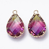 K9 Glass Imitation Tourmaline Pendants GLAA-Q069-02D-2