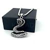 Vintage Viking Style 304 Stainless Steel Snake Pendant Necklaces for Men XF8580-5